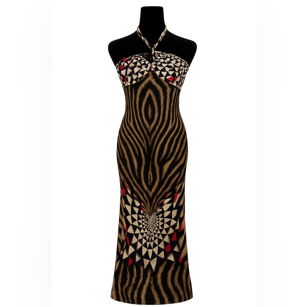 “Beware!” African Print Maxi Dress